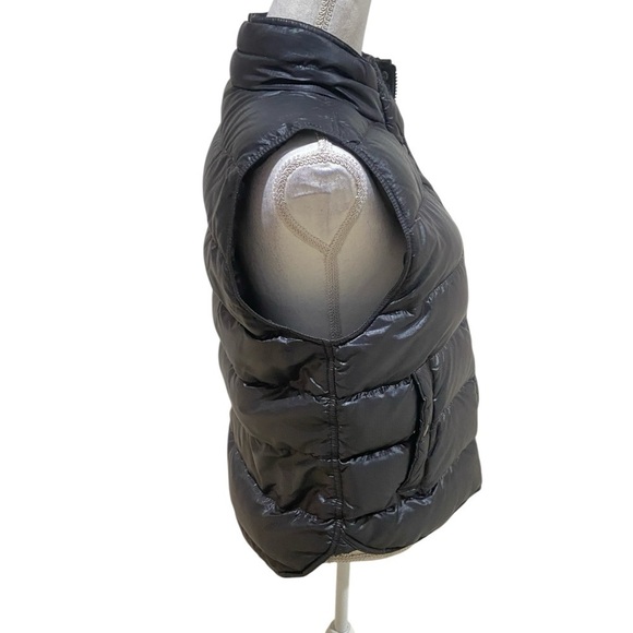 J crew black down puffer vest zipper & snap closure front pockets size large - Picture 8 of 12